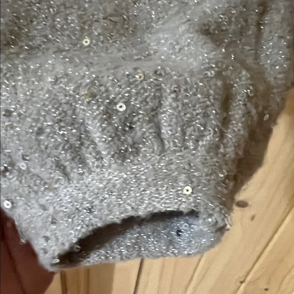 Loft Sequin Double V Sweater S - Picture 4 of 9